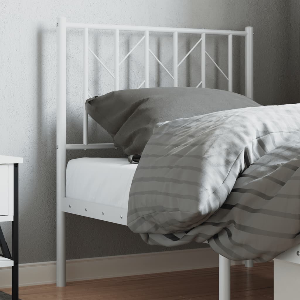 Metal Headboard White 75cm - Direct Imports