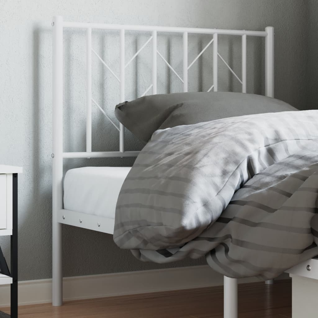 Metal Headboard White 80cm - Style and Chic