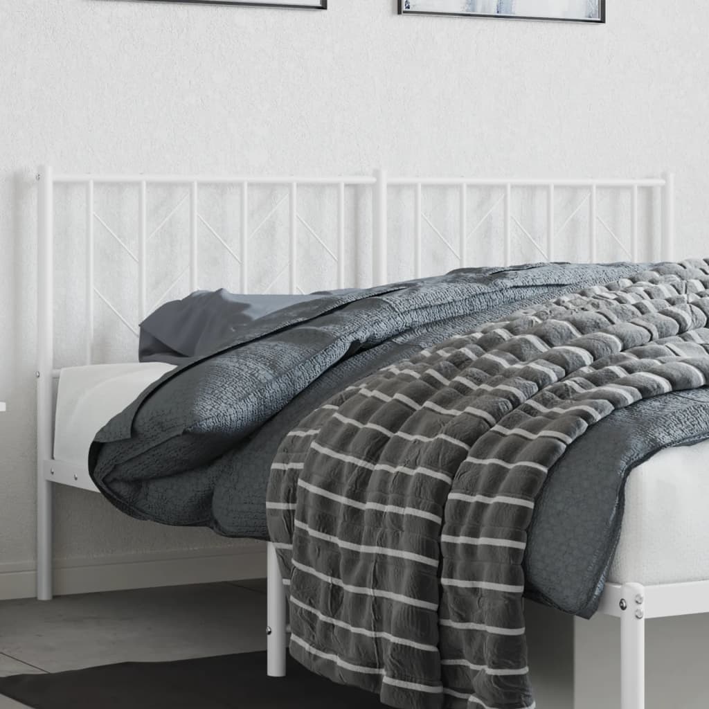 Metal Headboard White 160cm - Brittle & Co