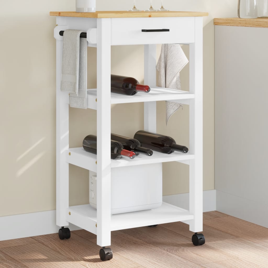 Kitchen Trolley MONZA 48x40x90 cm Solid Wood Pine - Merkel Designers