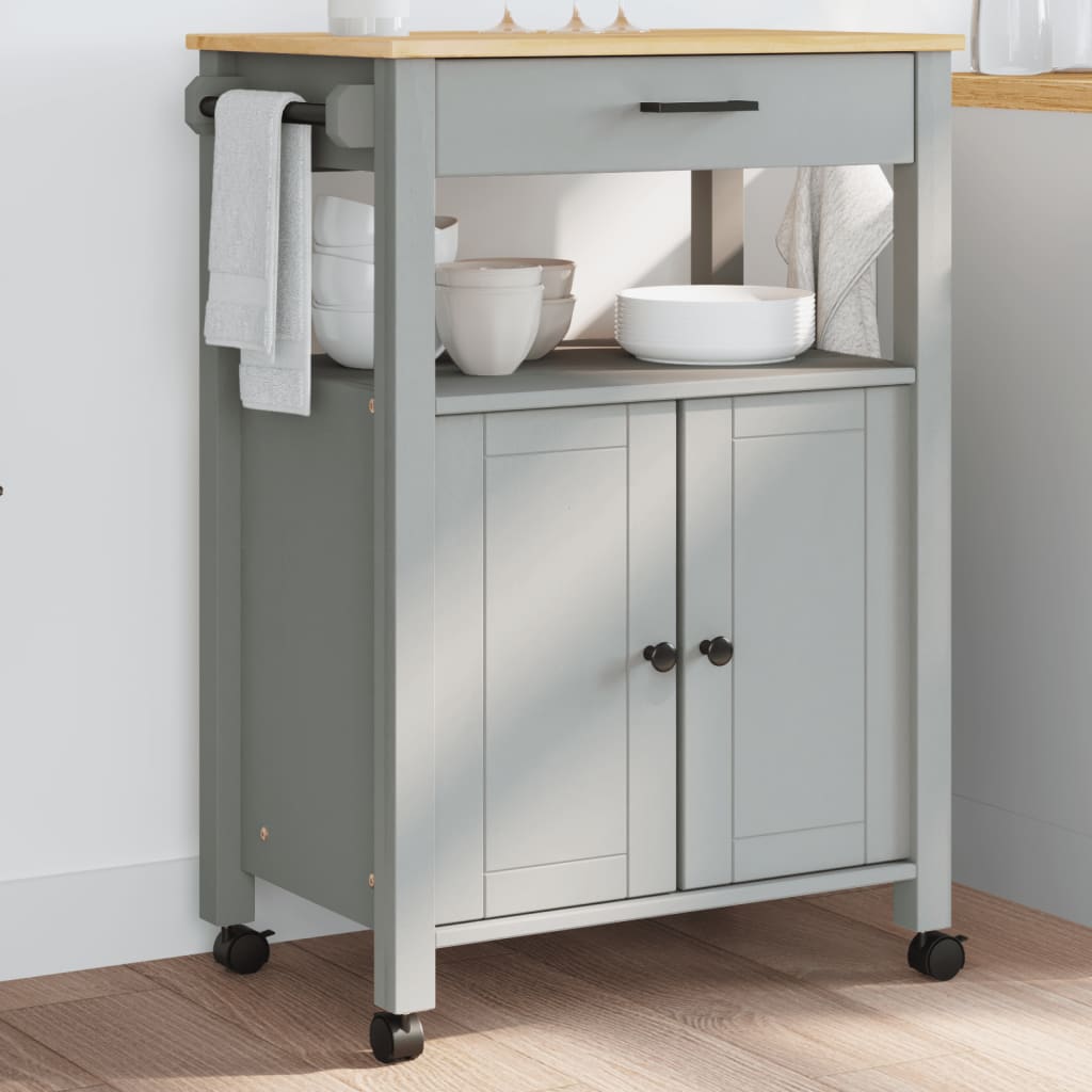 Kitchen Trolley MONZA 60x40x90 cm Solid Wood Pine - Casper Homes