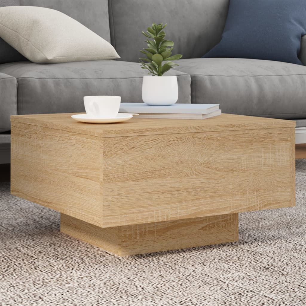 Coffee Table Sonoma Oak 55x55x31 cm Engineered Wood - Merlin Deals