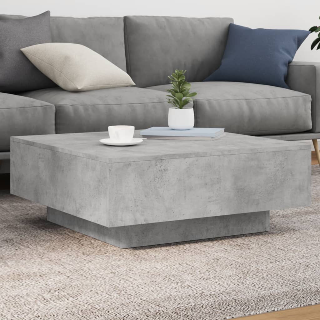 Coffee Table Concrete Grey 80x80x31 cm Engineered Wood - Direct Imports