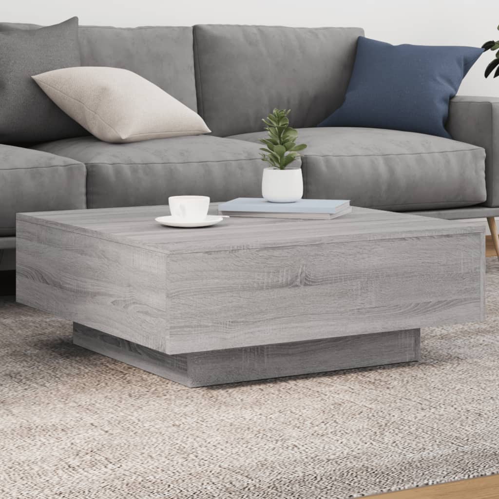 Coffee Table Grey Sonoma 80x80x31 cm Engineered Wood - Direct Imports