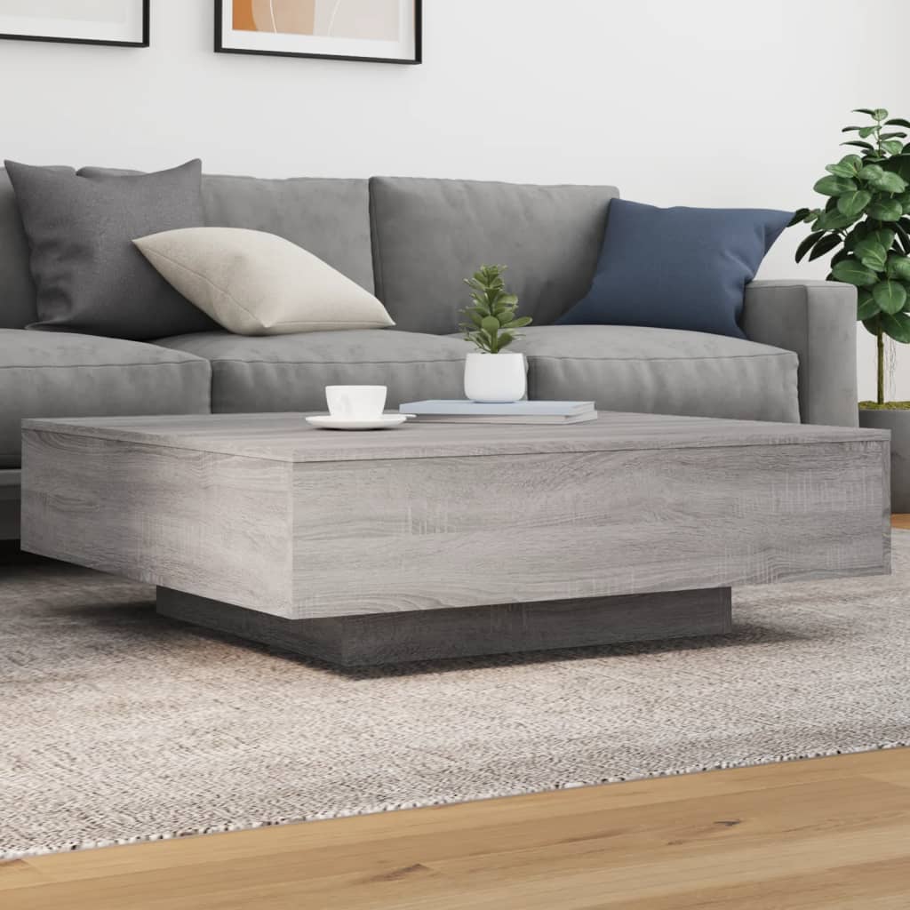 Coffee Table Grey Sonoma 100x100x31 cm Engineered Wood - Direct Imports