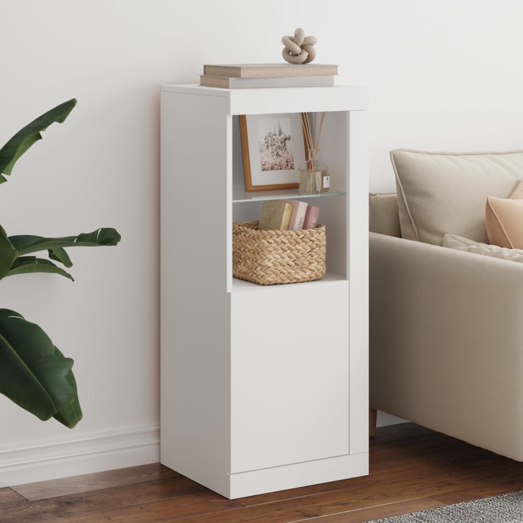 Sideboard with LED Lights White 41x37x100 cm - Brittle & Co