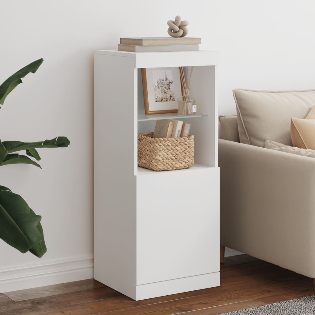 Sideboard with LED Lights White 41x37x100 cm - Brittle & Co