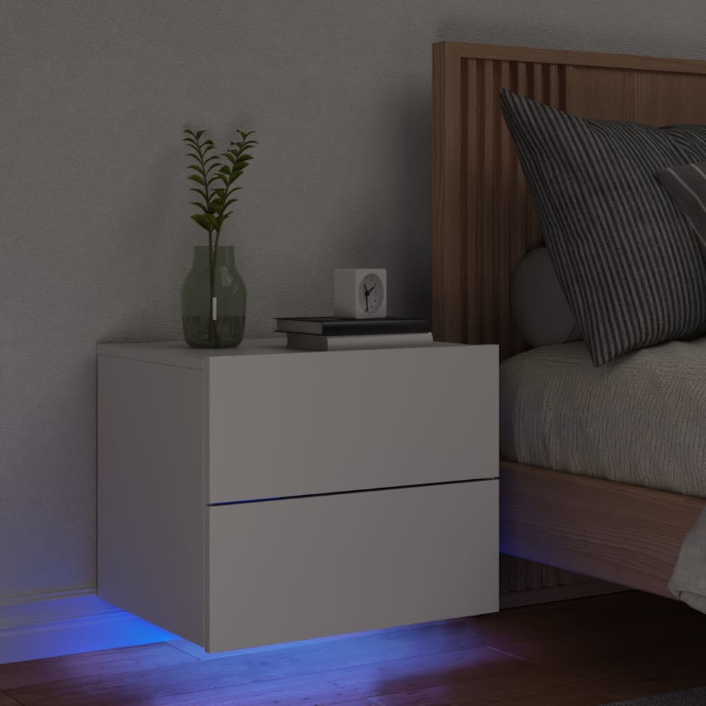 Bedside Table - Jemi Ben Nightstand White 50cm - Sid & Sam
