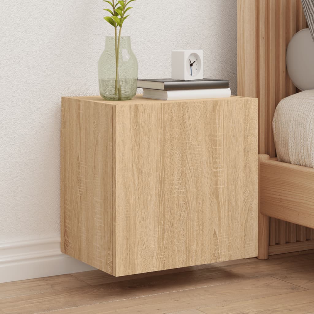 TV Wall Cabinets 2 pcs Sonoma Oak 40.5x30x40 cm Engineered Wood - Merlin Deals