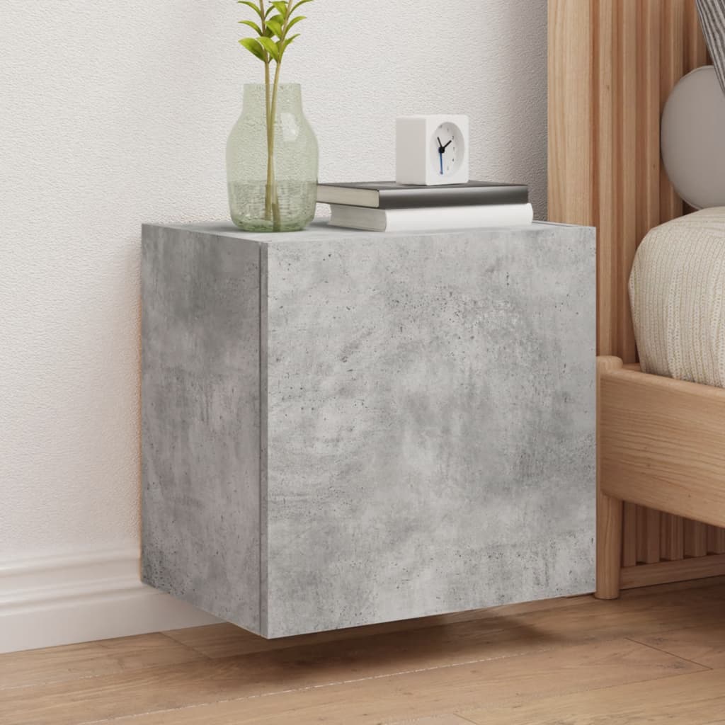 TV Wall Cabinets 2 pcs Concrete Grey 40.5x30x40 cm Engineered Wood - Merlin Deals