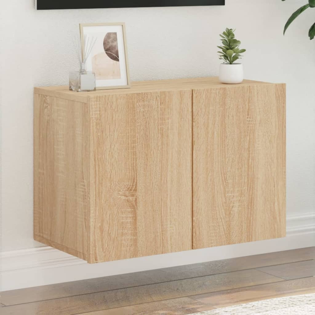 TV Cabinet Wall-mounted Sonoma Oak 60x30x41 cm - Brittle & Co