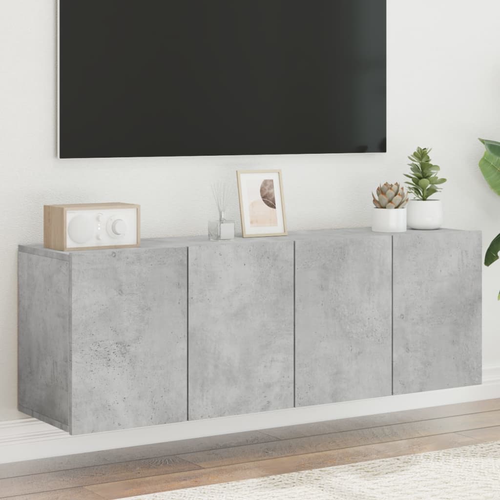 TV Cabinets Wall-mounted 2 pcs Concrete Grey 60x30x41 cm - Casper Homes