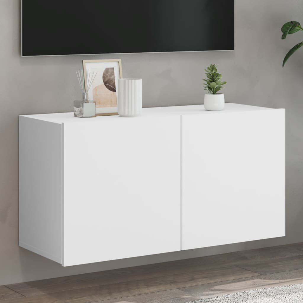 TV Cabinet Wall-mounted White 80x30x41 cm - Merkel Designers
