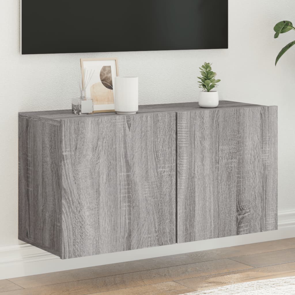 TV Cabinet Wall-mounted Grey Sonoma 80x30x41 cm - Merkel Designers