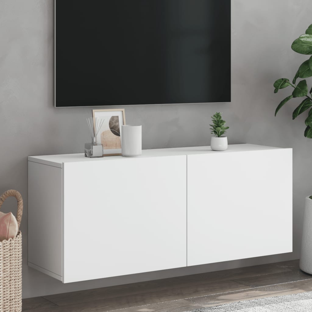 TV Cabinet Wall-mounted White 100x30x41 cm - Casper Homes