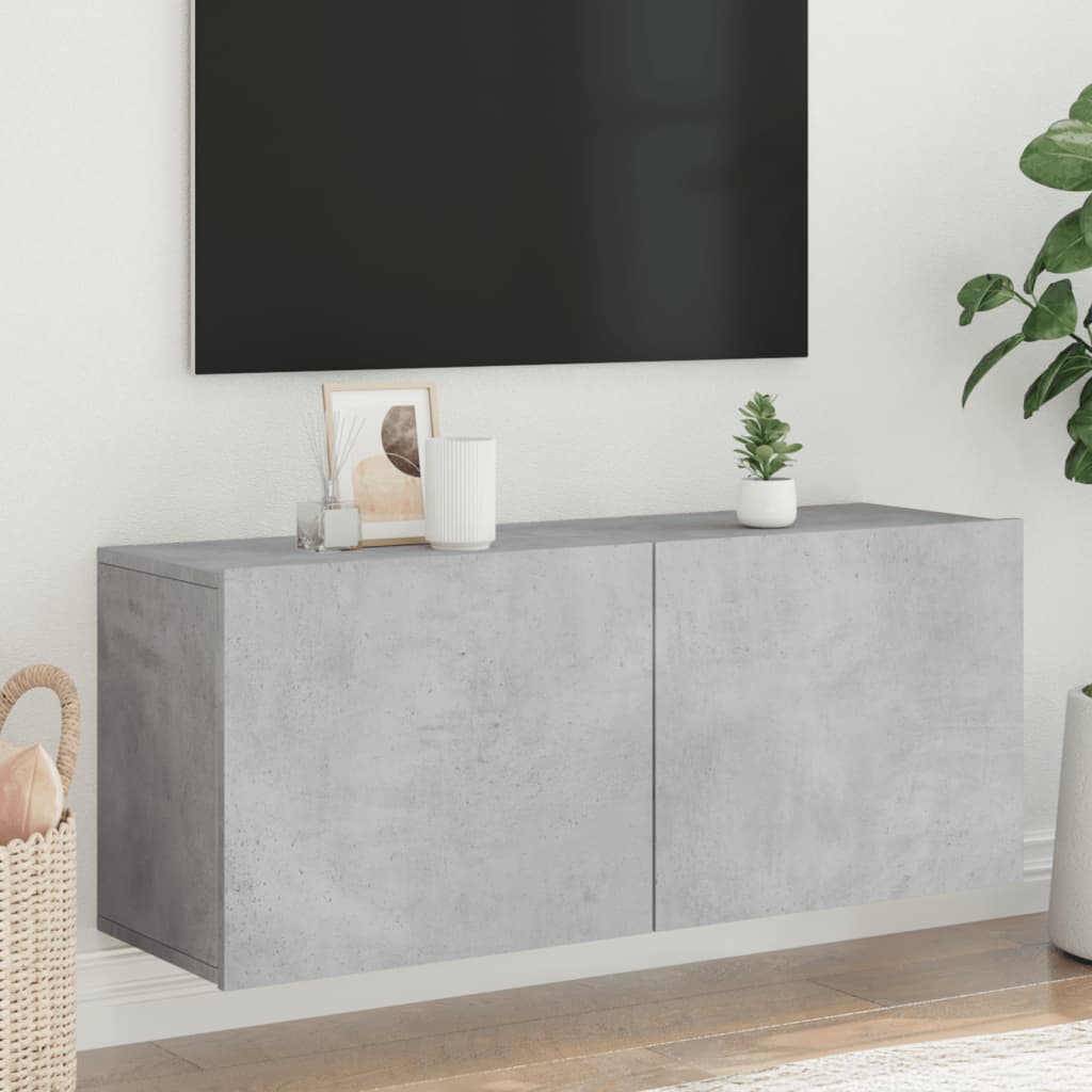 TV Cabinet Wall-mounted Concrete Grey 100x30x41 cm - Merlin Deals