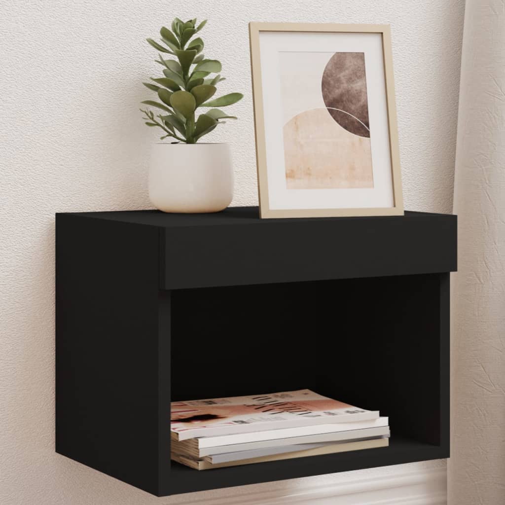 Bedside Table - Phoebe Finn Nightstand Black 40cm - Casper Homes