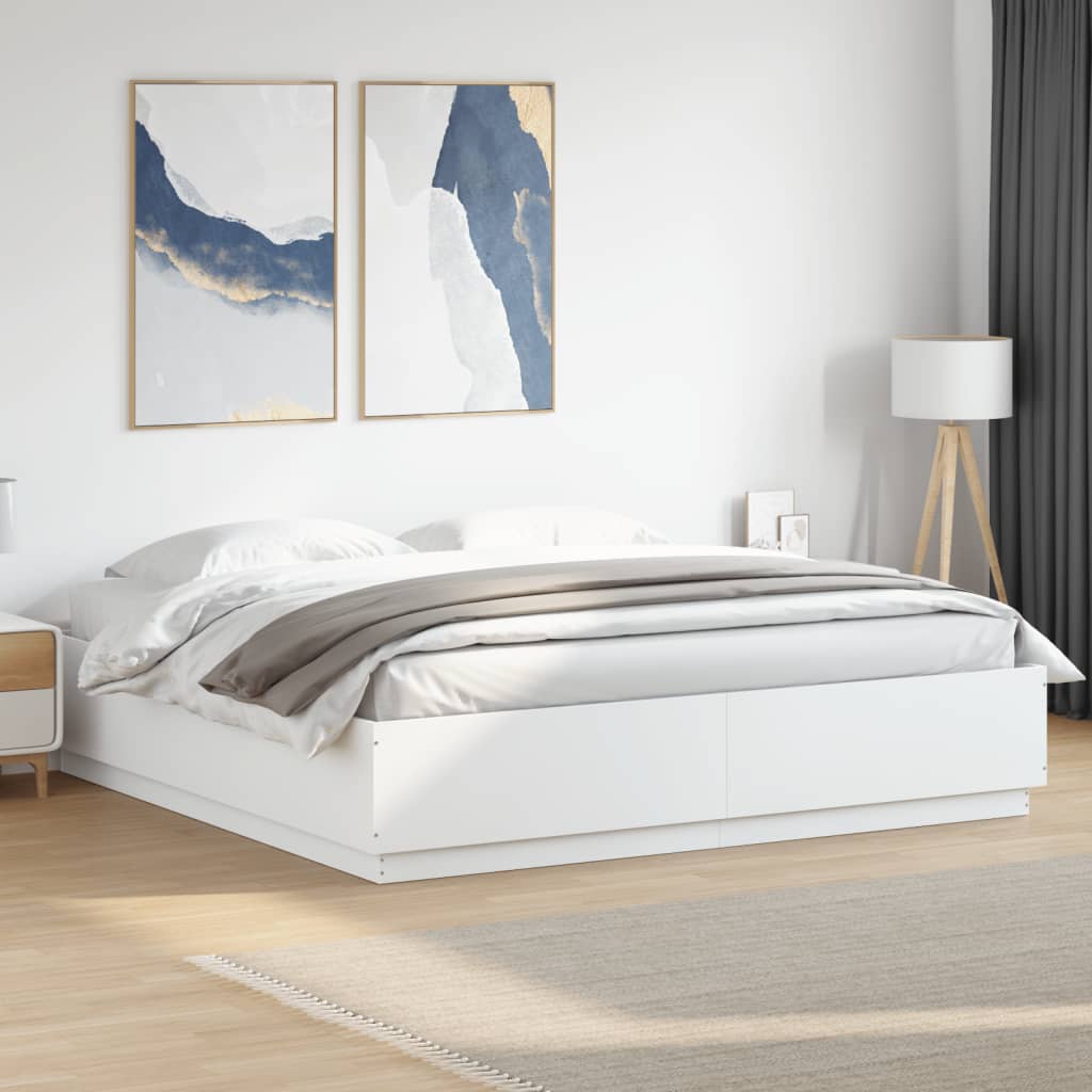 Bedframe White 200x200cm - Casper Homes