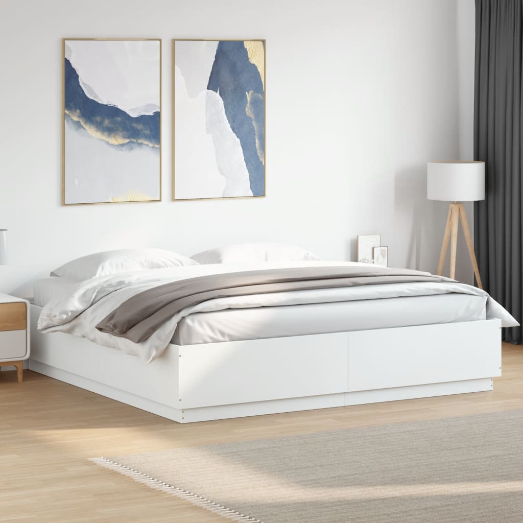 Bedframe White 180x200cm Super King - Merkel Designers
