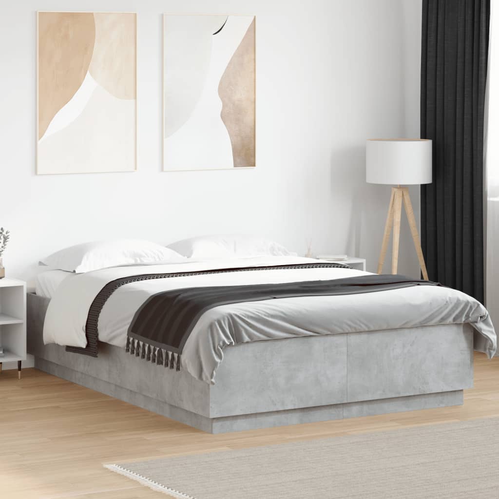 Bedframe Concrete Grey 160x200cm - Decor Base