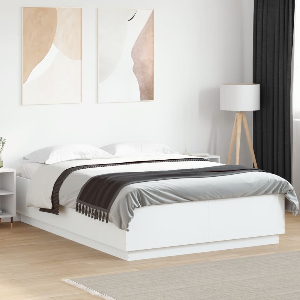 Bedframe White 150x200cm King Size - Casper Homes