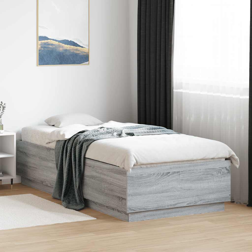 Bedframe Grey Sonoma 100x200cm - Merkel Designers