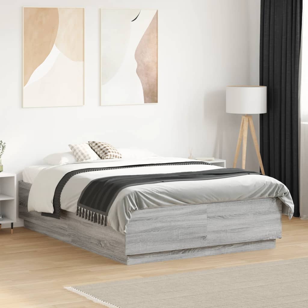 Bedframe Grey Sonoma 140x190cm - Design Hut