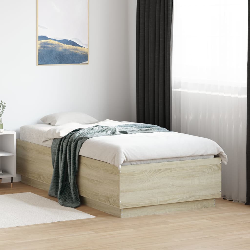Bedframe Sonoma Oak 90x190cm Single - The Home Maker