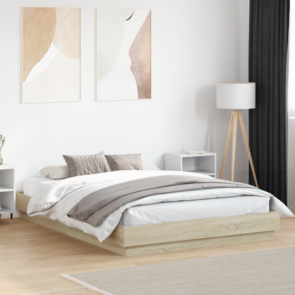 Bedframe Sonoma Oak 150x200cm King Size - Casper Homes