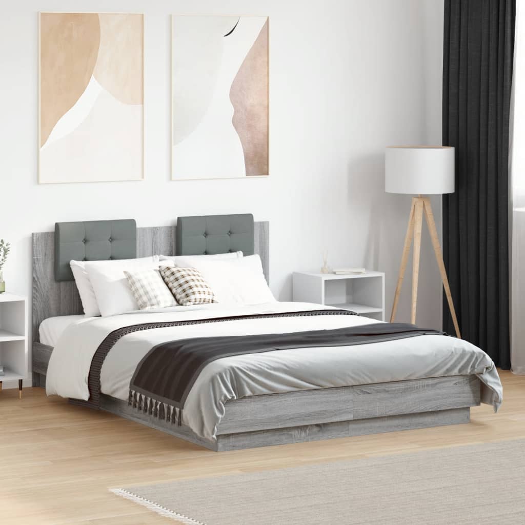 Bedframe Grey Sonoma 120x190cm Small Double - The Home Maker