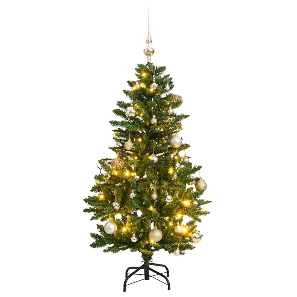 Artificial Hinged Christmas Tree 150 LEDs & Ball Set 120 cm - All Things Good