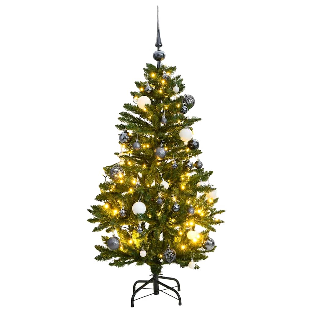 Artificial Hinged Christmas Tree 150 LEDs & Ball Set 120 cm - All Things Good