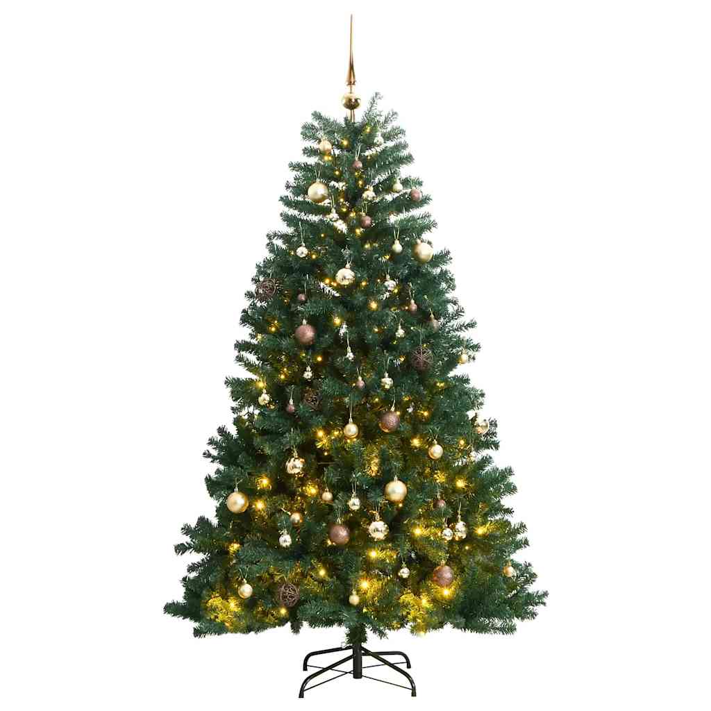 Artificial Hinged Christmas Tree 300 LEDs & Ball Set 210 cm - All Things Good
