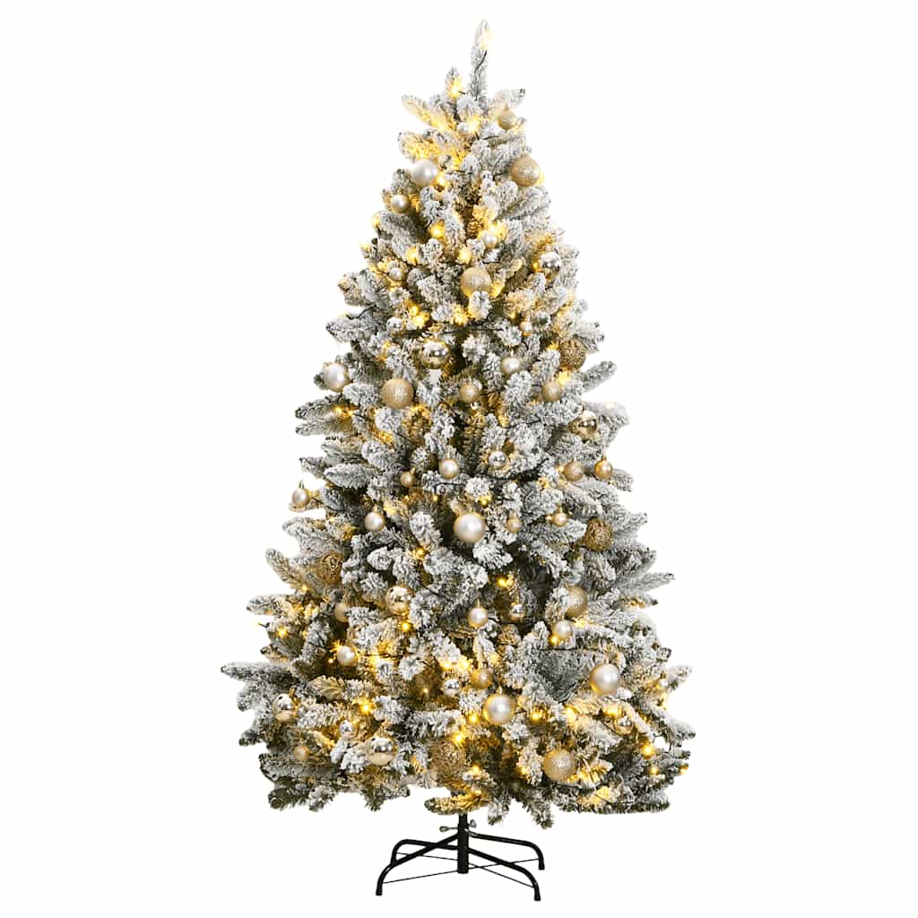 Artificial Hinged Christmas Tree 300 LEDs & Ball Set 240 cm - All Things Good