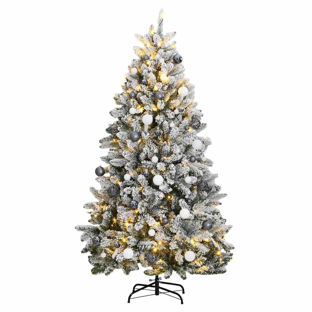 Artificial Hinged Christmas Tree 300 LEDs & Ball Set 270 cm - All Things Good