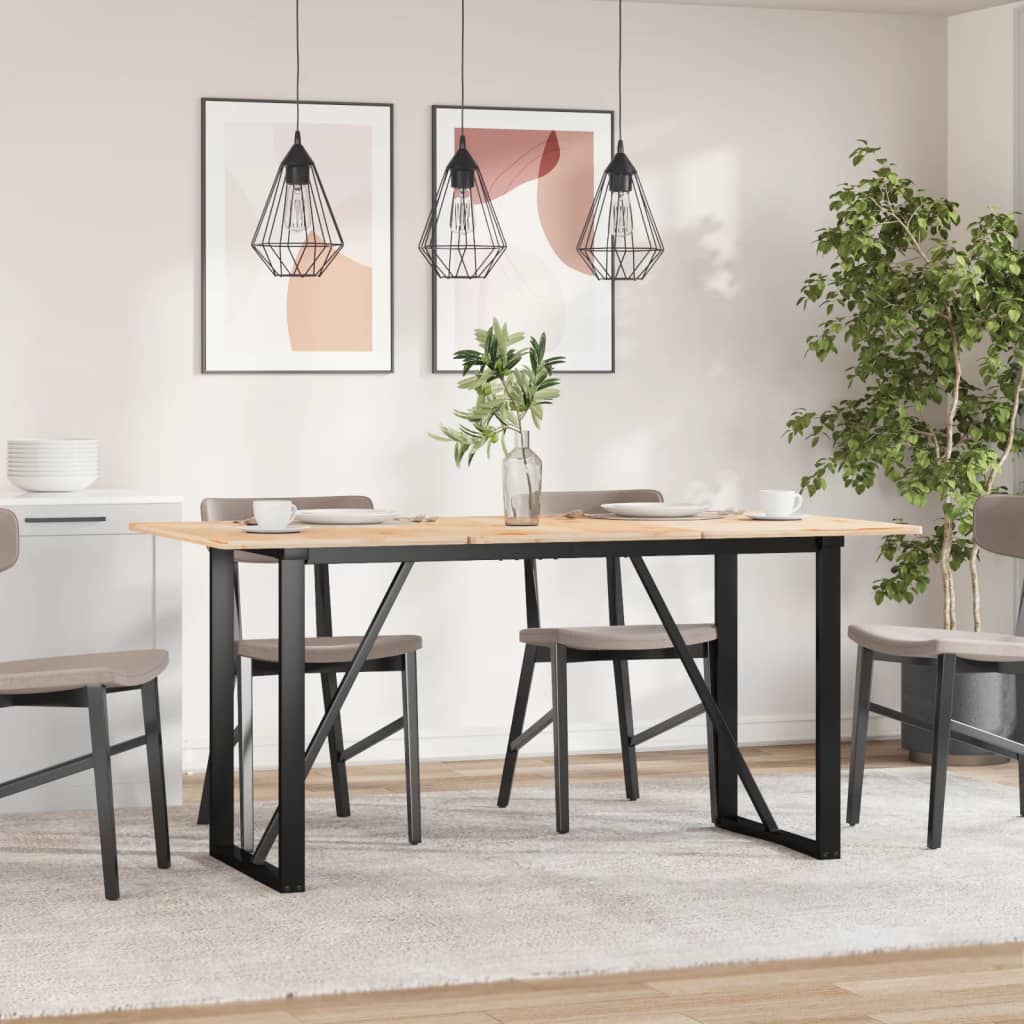 Dining Table Legs O-Frame 140x60x73 cm Steel - Decor Base