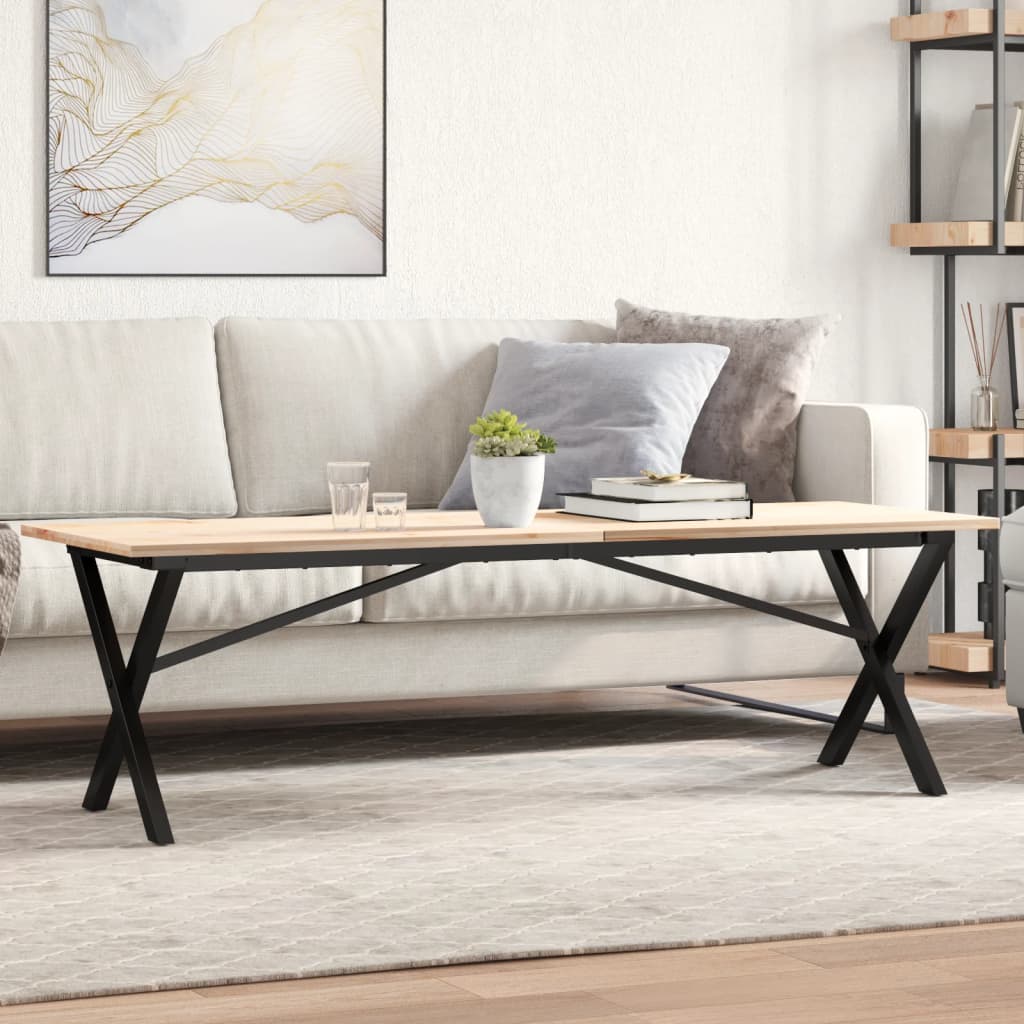 Coffee Table Legs X-Frame 140x30x43 cm Steel - Design Hut