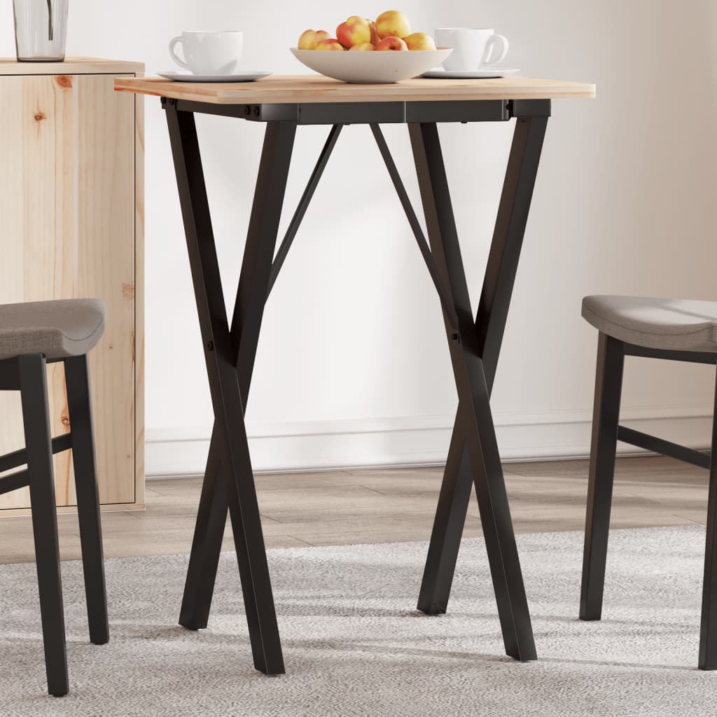 Dining Table Legs X-Frame 40x40x73 cm Steel - Decor Base