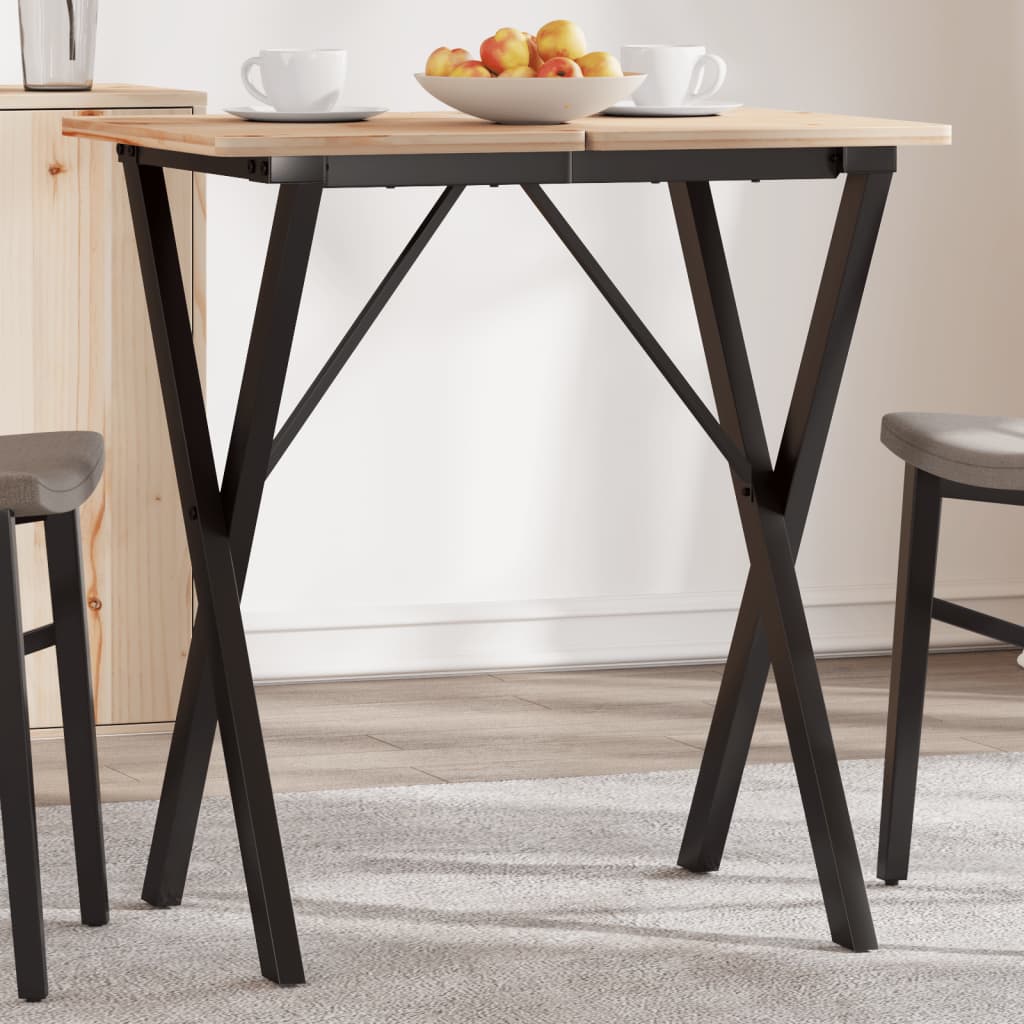 Dining Table Legs X-Frame 60x40x73 cm Steel - Decor Base