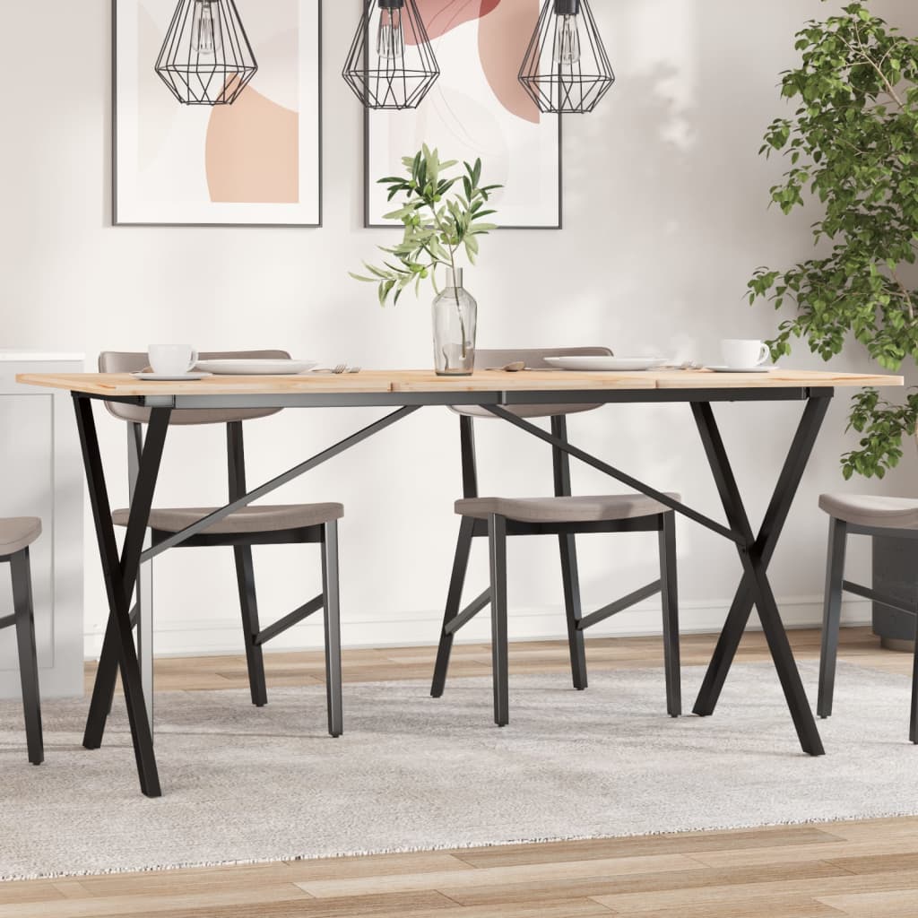 Dining Table Legs X-Frame 120x60x73 cm Steel - Decor Base