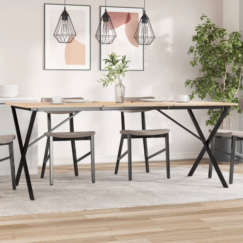 Dining Table Legs X-Frame 160x80x73 cm Steel - Decor Base
