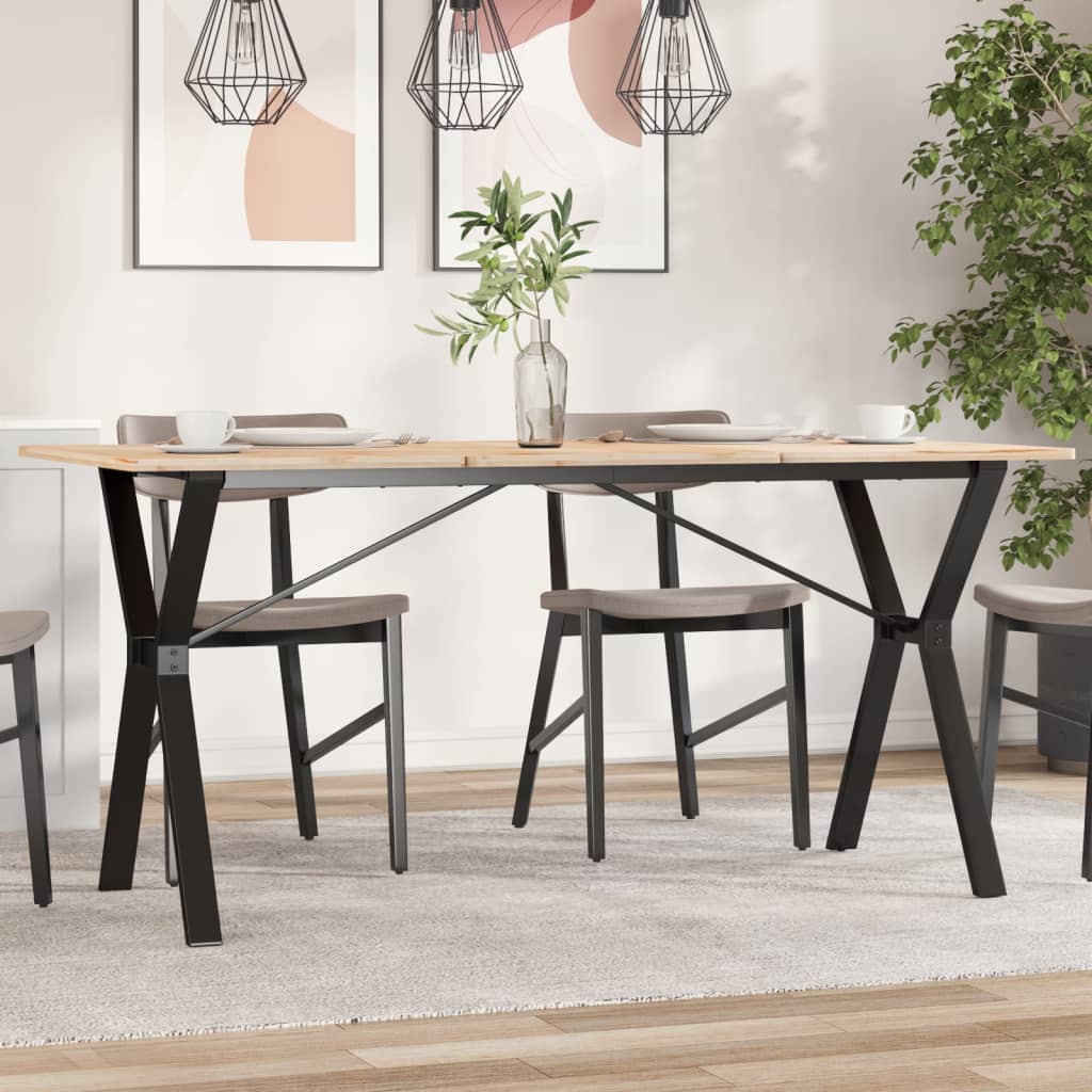 Dining Table Legs Y-Frame 140x60x73 cm Steel - Decor Base