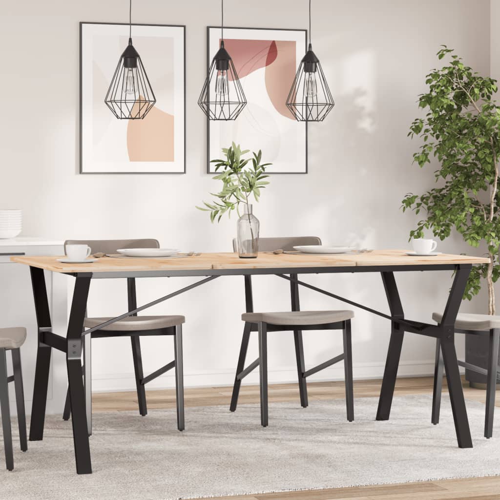 Dining Table Legs Y-Frame 160x80x73 cm Steel - Decor Base