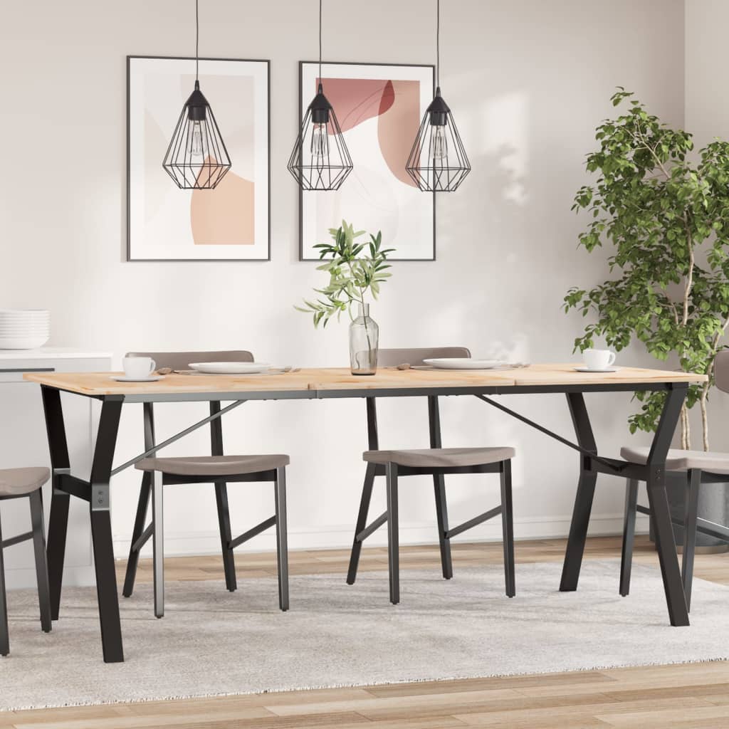 Dining Table Legs Y-Frame 180x80x73 cm Steel - Decor Base