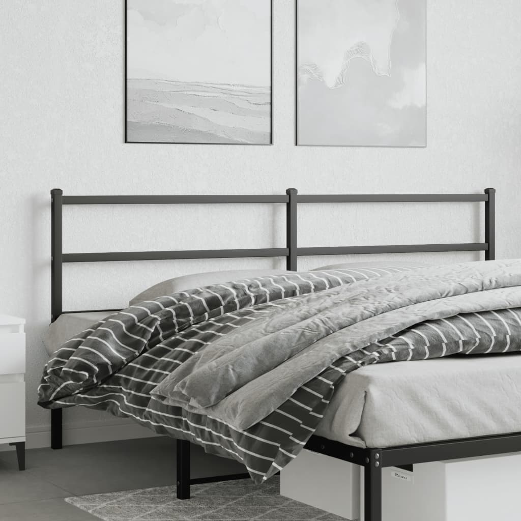 Metal Headboard Black 193cm - Merlin Deals