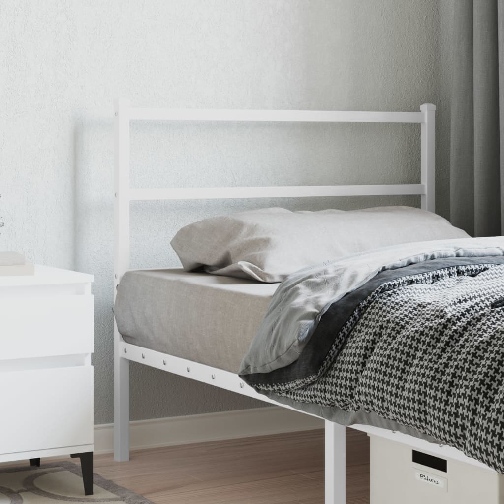 Metal Headboard White 100cm - Brittle & Co
