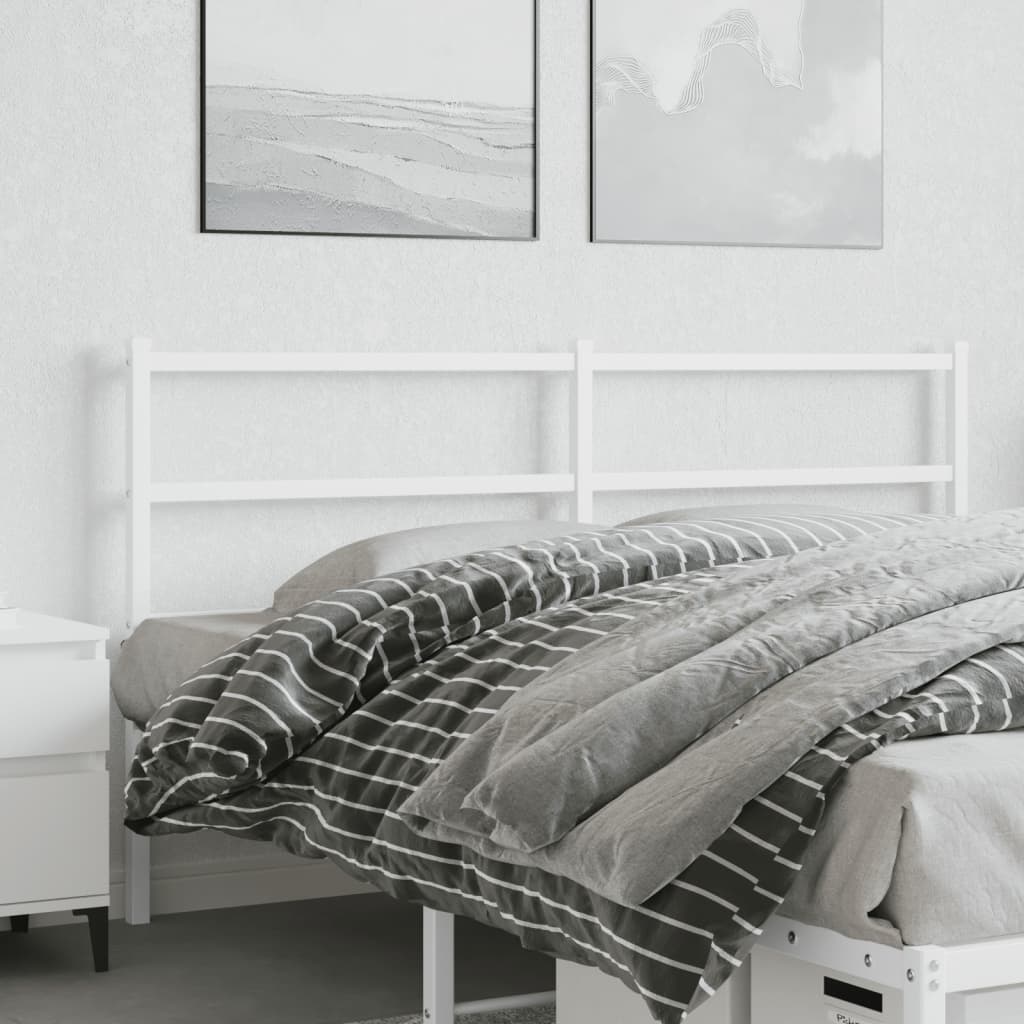 Metal Headboard White 160cm - Merlin Deals