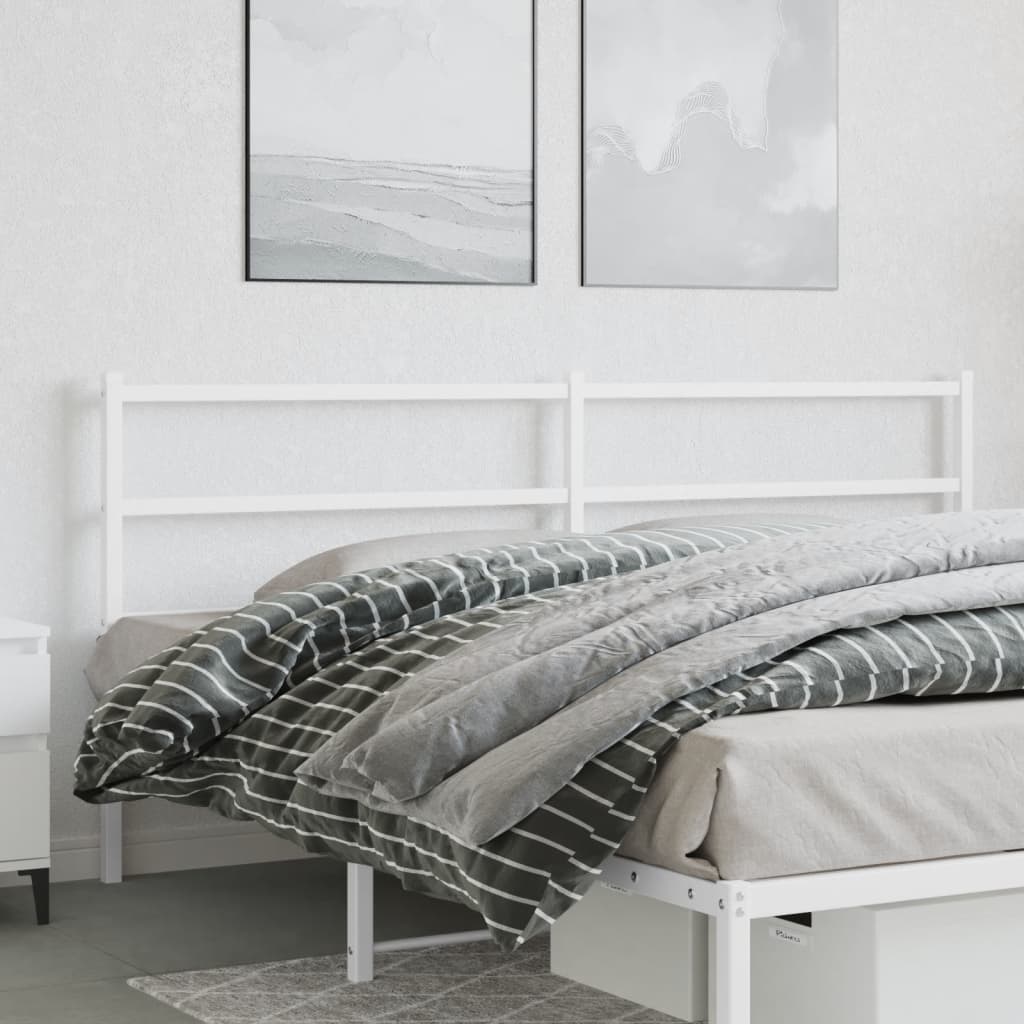 Metal Headboard White 193cm - Direct Imports
