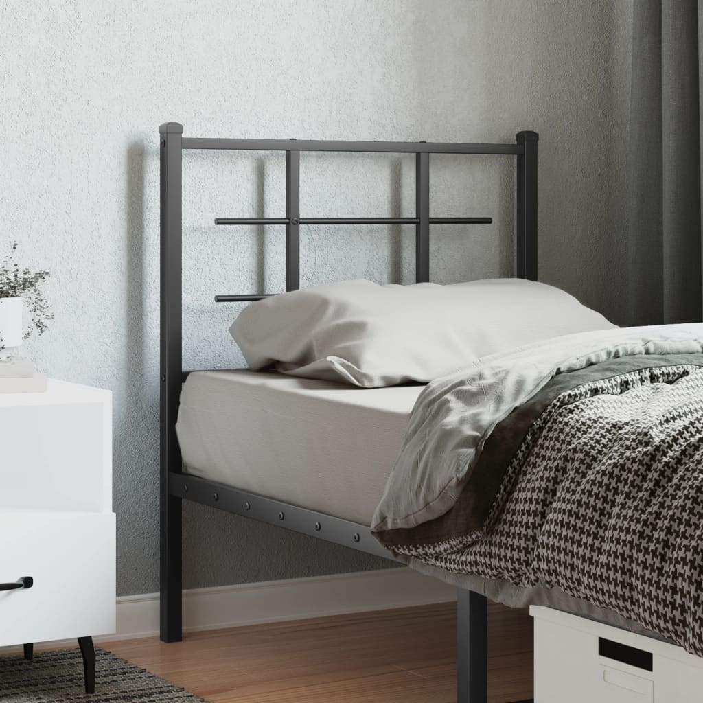 Metal Headboard Black 75cm - Decor Base