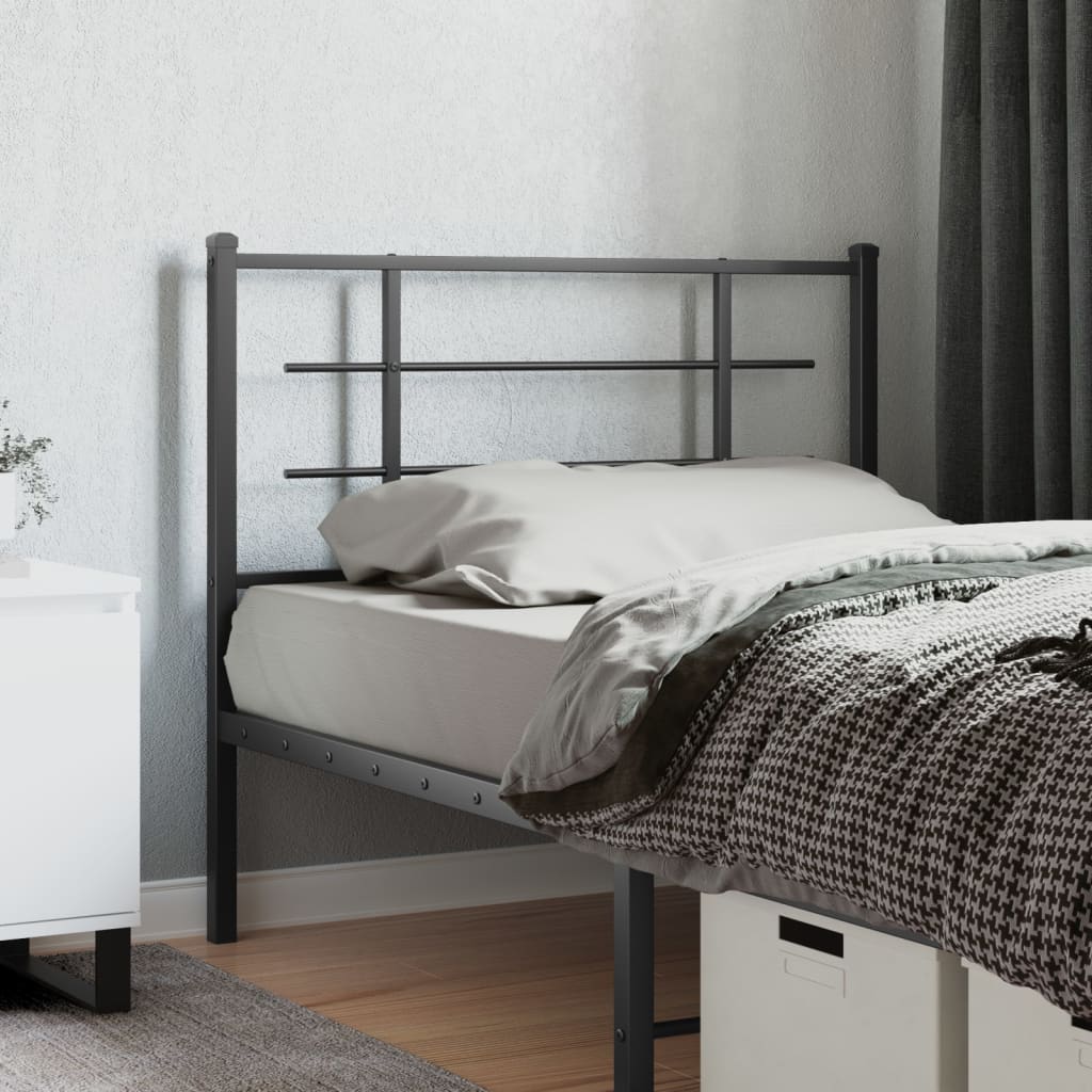 Metal Headboard Black 107cm - Merlin Deals